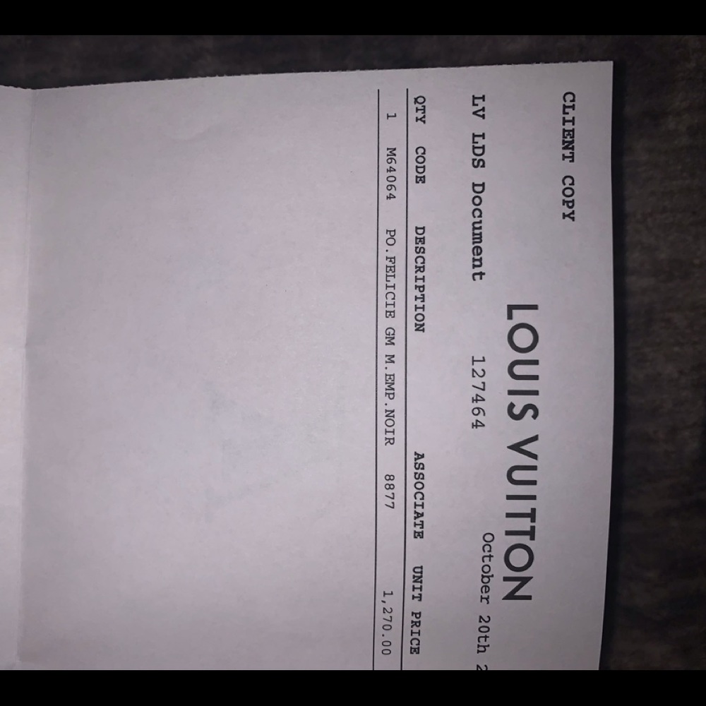 New Louis Vuitton Felicie GM Noir Black Crossbody - Picture 7 of 8